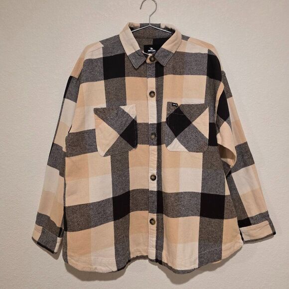 RipCurl Flannel Button Up Shirt Sz M - Picture 1 of 4